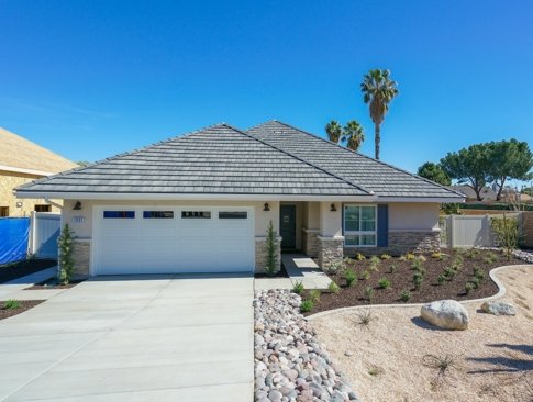 exterior of the home and garage